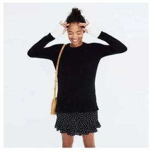 Madewell Fremont Pullover in Colorblock True Black size Small
